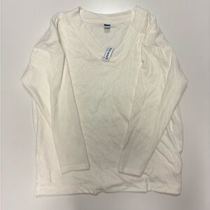 Old Navy Cream V-Neck Sweater
